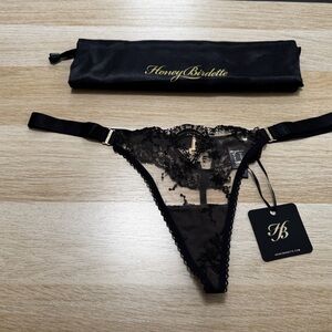Honey Birdette Laura Thong Panty | Luxury Lingerie | New with Tags Size L
